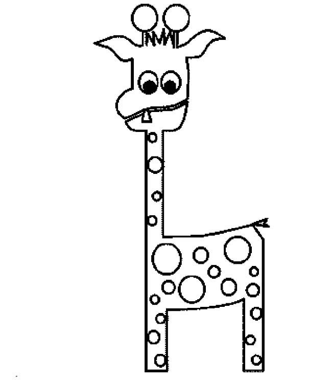 长颈鹿简笔画动物 长颈鹿动物简笔画步骤图片大全七