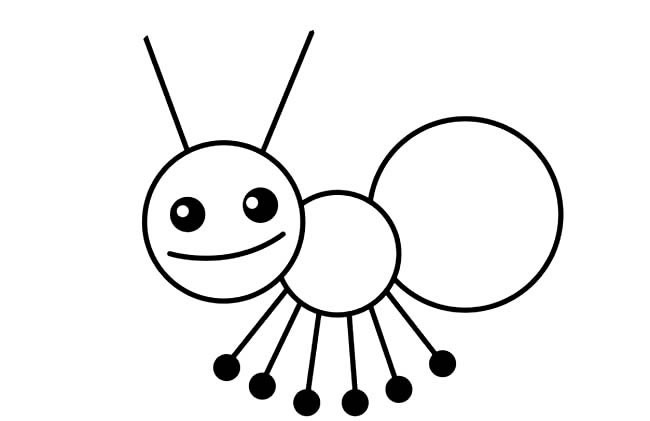 蚂蚁简笔画动物 蚂蚁动物简笔画步骤图片大全