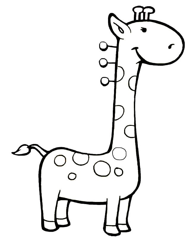 可爱长颈鹿简笔画动物 可爱长颈鹿动物简笔画步骤图片大全