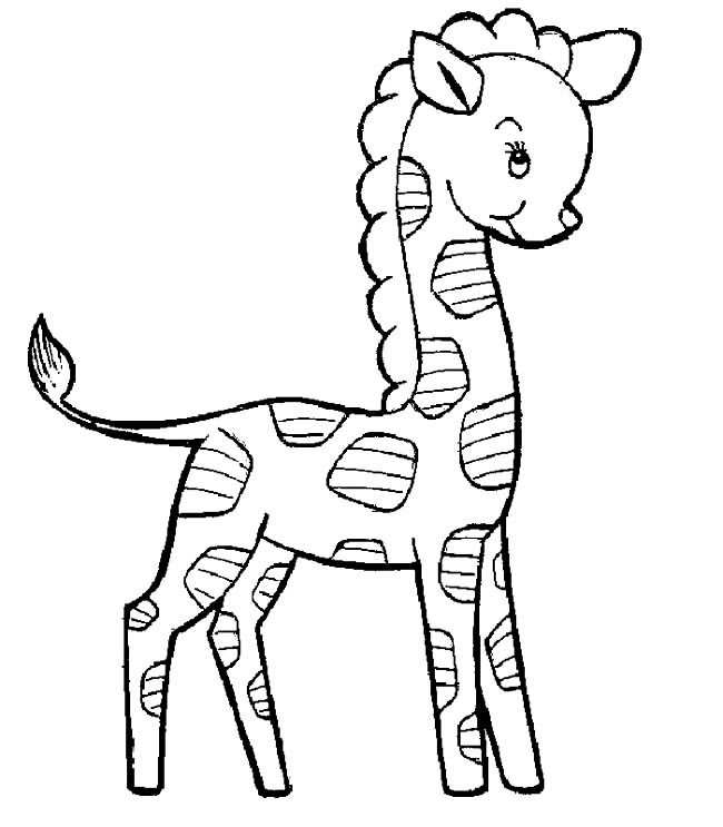 小长颈鹿简笔画动物 小长颈鹿动物简笔画步骤图片大全