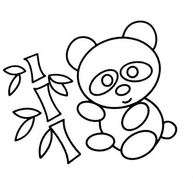 可爱熊猫简笔画动物 可爱熊猫动物简笔画步骤图片大全