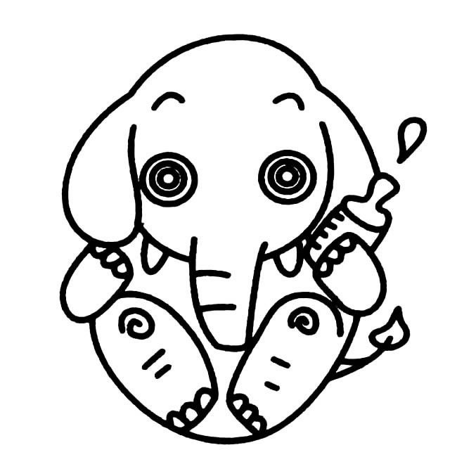 可爱的小象简笔画动物 可爱的小象动物简笔画步骤图片大全