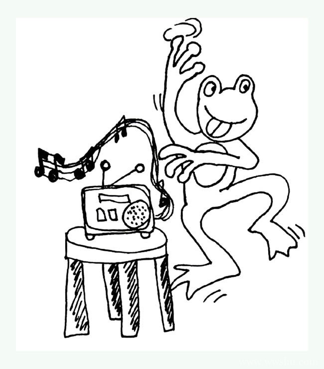 跳舞的青蛙简笔画动物 跳舞的青蛙动物简笔画步骤图片大全