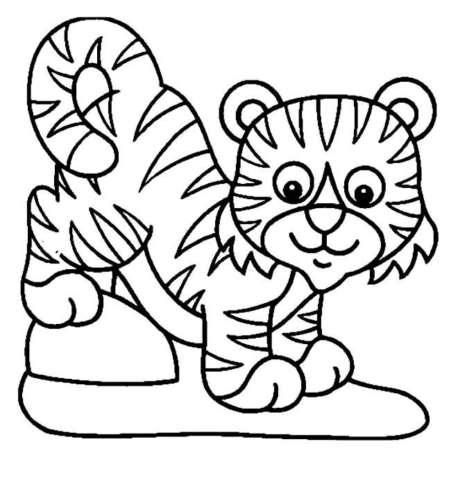 可爱小老虎简笔画动物 可爱小老虎动物简笔画步骤图片大全二