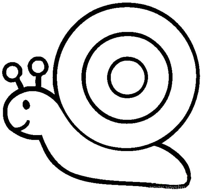 蜗牛简笔画动物 蜗牛动物简笔画步骤图片大全