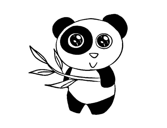 可爱大熊猫简笔画图片 可爱大熊猫动物简笔画步骤图片大全