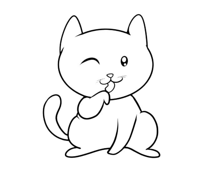儿童简笔画 可爱小猫简笔画图片 可爱小猫动物简笔画步骤图片大全