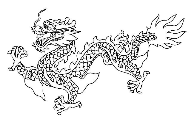 动物简笔画大全 神话动物中国龙简笔画图片大全5