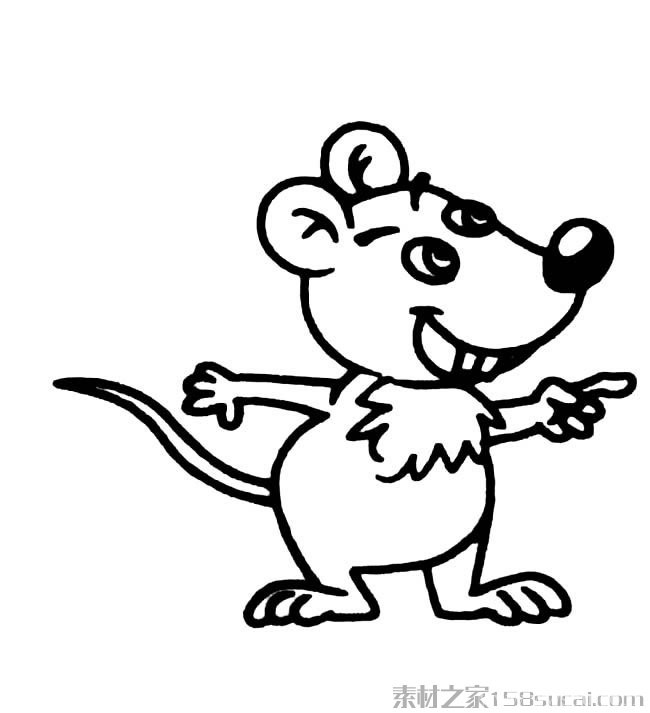 动物简笔画大全 可爱小老鼠简笔画图片大全7