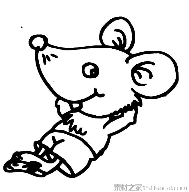 动物简笔画大全 可爱小老鼠简笔画图片大全8