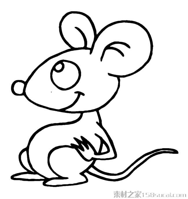动物简笔画大全 可爱小老鼠简笔画图片大全16
