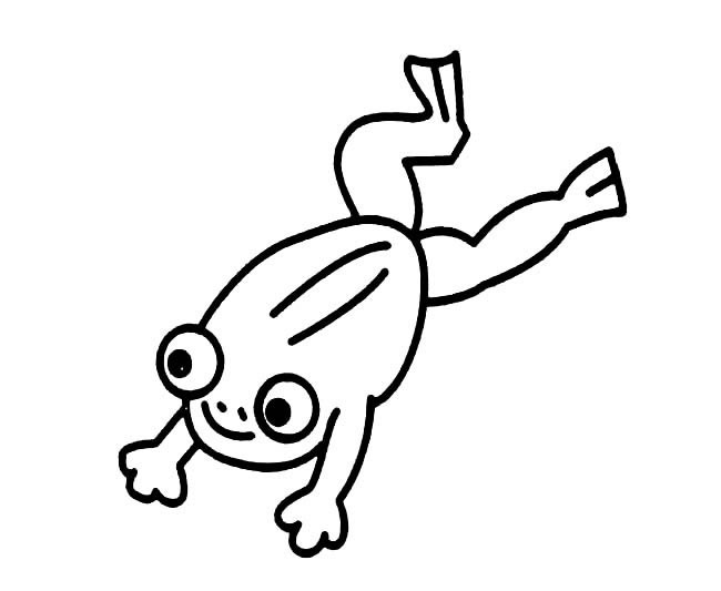 青蛙简笔画 跳跃的青蛙简笔画图片1