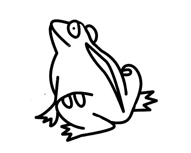 青蛙简笔画 一只大青蛙简笔画图片