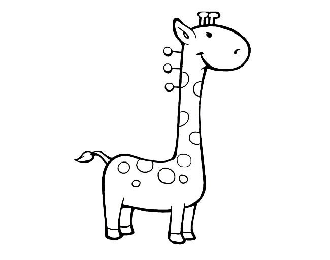 长颈鹿简笔画 可爱卡通长颈鹿简笔画图片