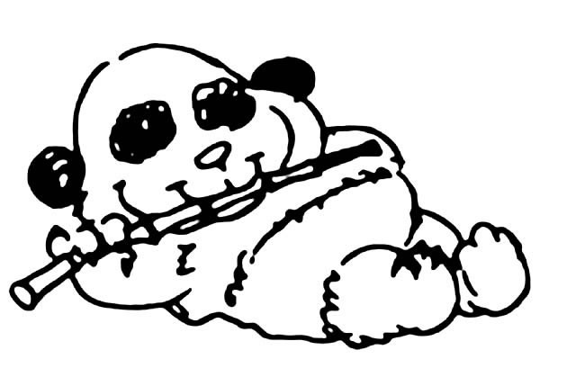 熊猫简笔画 躺着睡觉的熊猫简笔画图片
