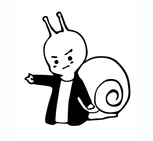 蜗牛简笔画 卡通可爱蜗牛简笔画图片