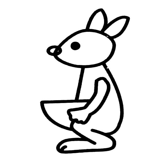 袋鼠简笔画图片 袋鼠是任一种属于袋鼠目的有袋动物