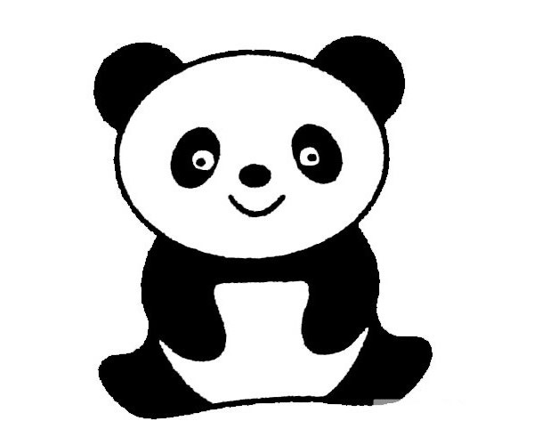 大熊猫图片简笔画步骤 大熊猫简笔画的画法步骤图教程