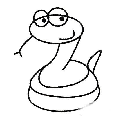 【蛇的简笔画】儿童蛇的简笔画如何画步骤图