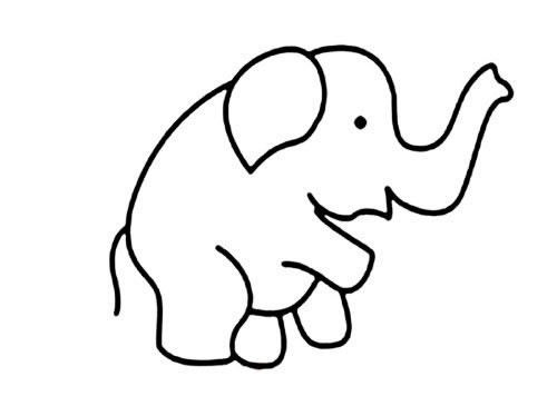 【幼儿大象简笔画】5款幼儿简笔画大象的画法大全