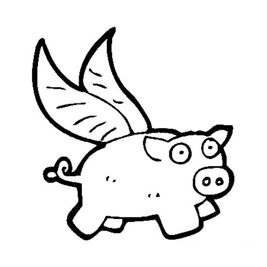 【会飞的猪简笔画】会飞的猪卡通简笔画图片大全