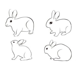 【玉兔简笔画】玉兔的简笔画素描画图片大全