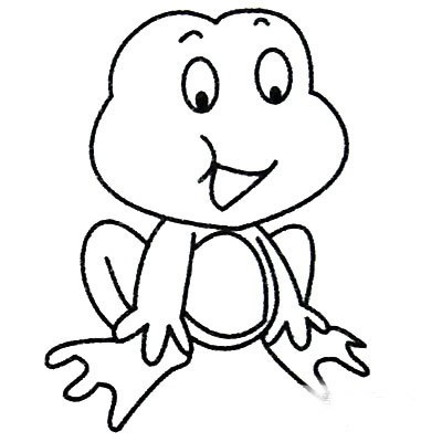 【青蛙简笔画】幼儿卡通青蛙简笔画的画法步骤图大全