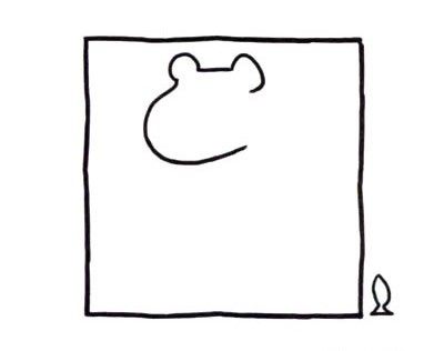 北极熊简笔画图片 四步画出涂色的北极熊简笔画步骤图