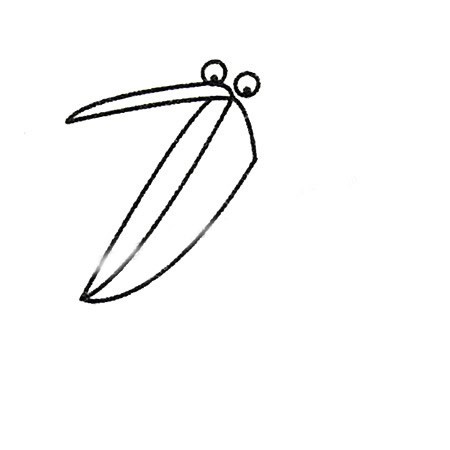 鹈鹕简笔画的画法步骤_幼儿学画鹈鹕如何画