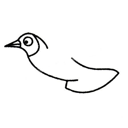 海鸥简笔画的画法步骤_幼儿学画海鸥如何画教程