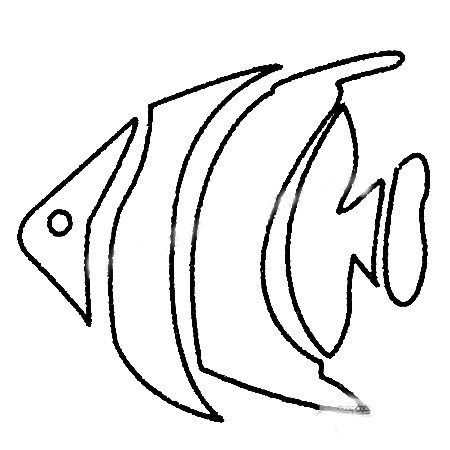热带鱼简笔画的画法步骤 热带鱼简笔画图片大全