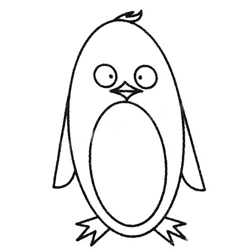 企鹅简笔画图片 儿童学画企鹅简笔画的画法步骤教程