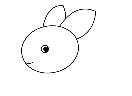小兔子简笔画图片 幼儿学画小兔子简笔画的画法步骤教程