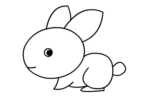 小兔子简笔画图片 幼儿学画小兔子简笔画的画法步骤教程