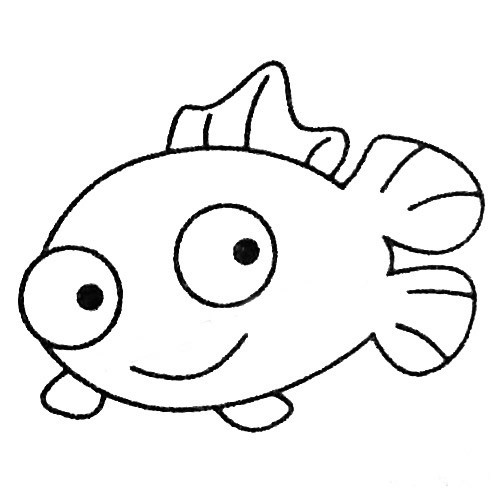 小丑鱼简笔画图片大全_小丑鱼简笔画的画法步骤教程