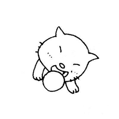 【小猫咪简笔画】可爱的小猫咪简笔画的画法步骤教程