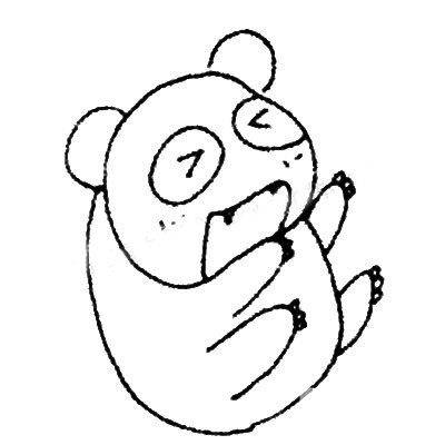 【熊猫简笔画图片】可爱大熊猫简笔画的画法步骤教程