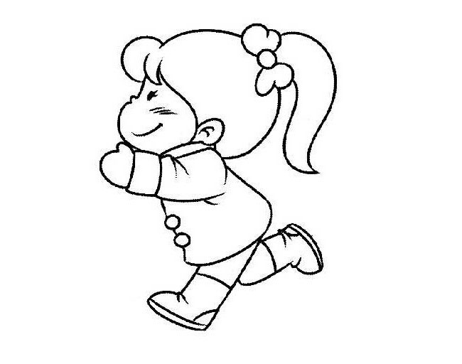 奔跑的小女孩简笔画 奔跑的小女孩简笔画步骤图片大全