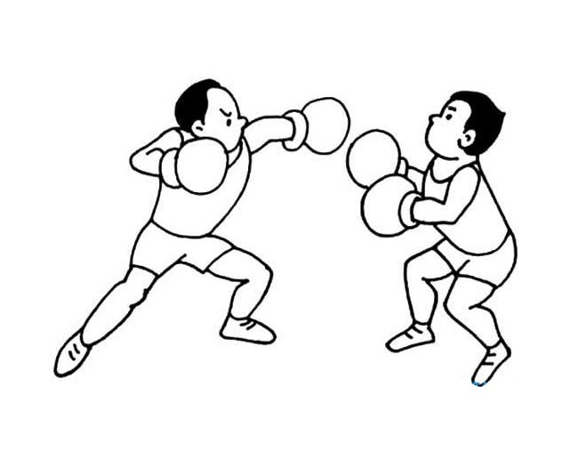 拳击比赛简笔画 拳击比赛简笔画步骤图片大全