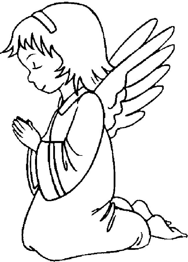 祈祷的天使简笔画人物 祈祷的天使人物简笔画步骤图片大全
