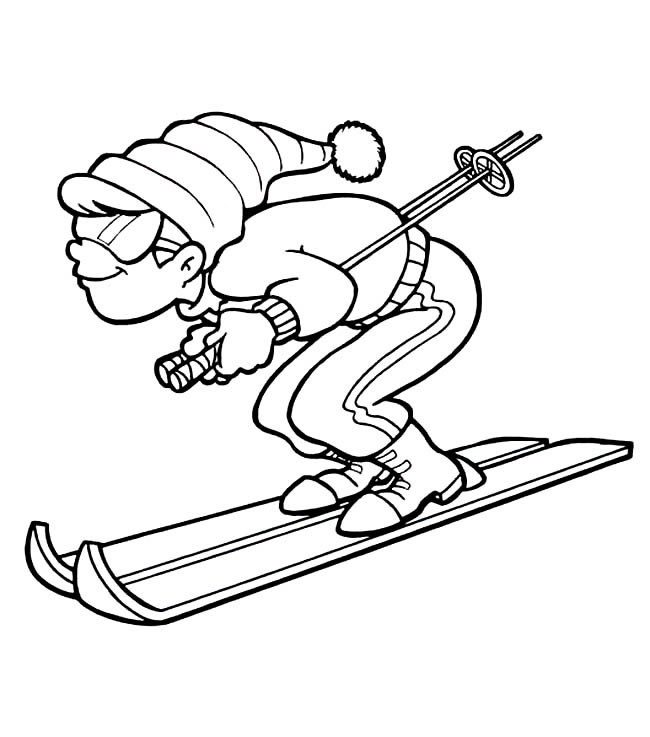 滑雪运动员简笔画人物 滑雪运动员人物简笔画步骤图片大全