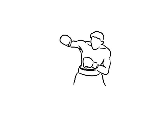 运动员简笔画 拳击运动员简笔画图片