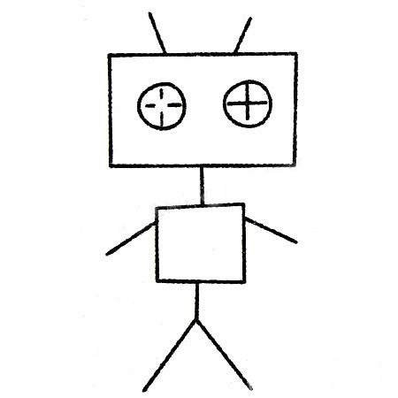 机器人简笔画图片 卡通机器人简笔画的画法步骤教程