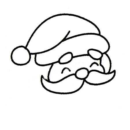 圣诞老人简笔画 幼儿人物简笔画圣诞老人的画法步骤图片