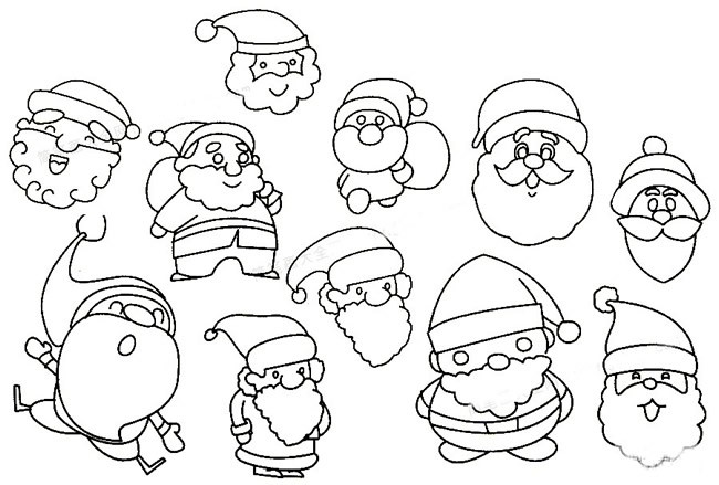 圣诞老人简笔画 幼儿人物简笔画圣诞老人的画法步骤图片