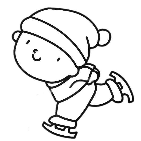 【男孩滑冰简笔画】男孩滑冰简笔画彩色图片大全