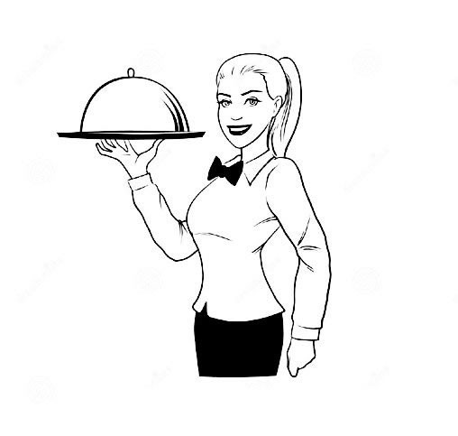【女服务员简笔画】女服务员如何画,简笔画女服务员的画法