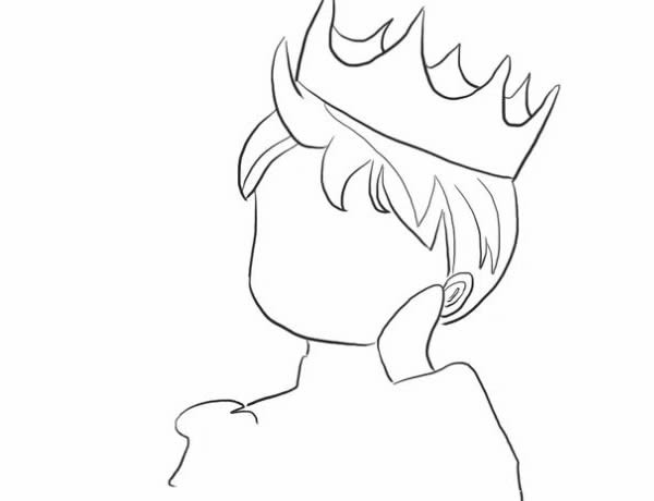 王子简笔画如何画 戴王冠的王子简笔画步骤图解教程
