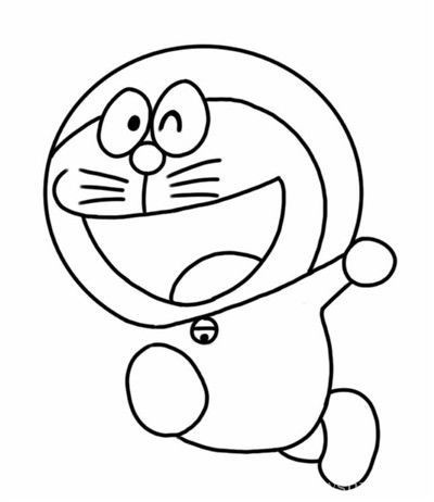【卡通简笔画机器猫】机器猫/多啦的a梦简笔画步骤图解教程