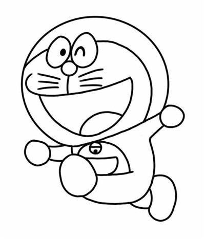 【卡通简笔画机器猫】机器猫/多啦的a梦简笔画步骤图解教程
